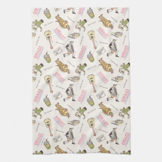 FRIENDS™ Tan Cartoon Muster Geschirrtuch (Vertikal)