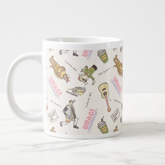 FRIENDS™ Tan Cartoon Muster Jumbo-Tasse (Links)