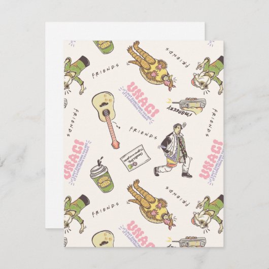 FRIENDS™ Tan Cartoon Muster Mitteilungskarte (Vorne/Hinten)