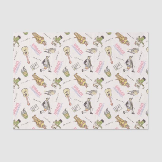 FRIENDS™ Tan Cartoon Muster Seidenpapier (Vorderseite)