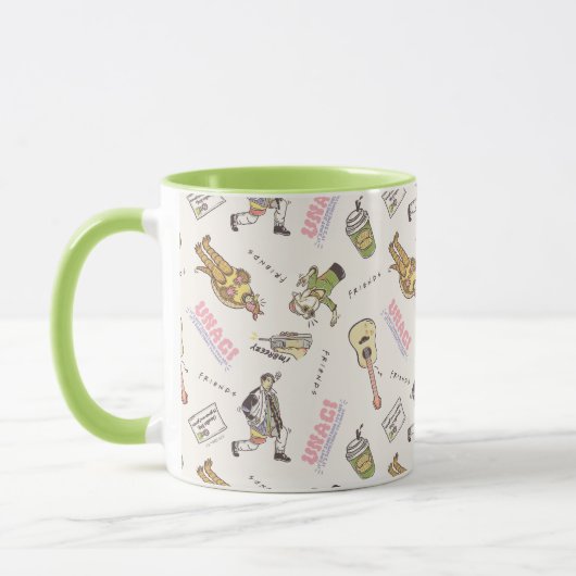 FRIENDS™ Tan Cartoon Muster Tasse (Links)