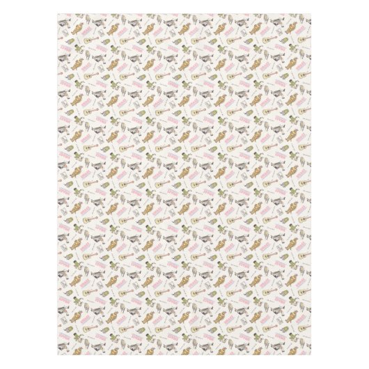 FRIENDS™ Tan Cartoon Muster Tischdecke (Vorderseite)