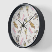 FRIENDS™ Tan Cartoon Muster Uhr (Winkel)