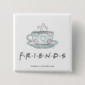 FRIENDS™ | Tasse Kaffee Wasserfarbe Button (Vorderseite)