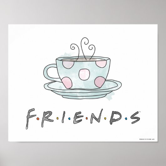 FRIENDS™ | Tasse Kaffee Wasserfarbe Poster (Vorne)