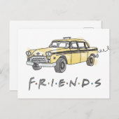 FRIENDS™ | Taxi Cab Einladungspostkarte (Vorne/Hinten)
