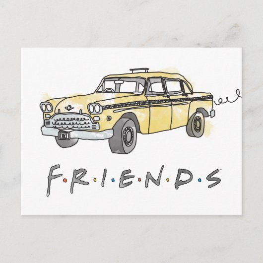 FRIENDS™ | Taxi Cab Einladungspostkarte (Vorderseite)