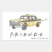 FRIENDS™ | Taxi Cab Rechteckiger Aufkleber (Vorderseite)