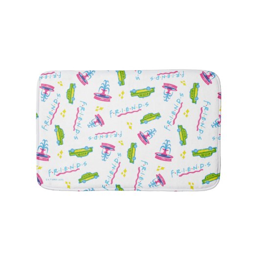 FRIENDS™ Taxis und Wasserfontänen Badematte (Vorderseite)