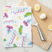 FRIENDS™ Taxis und Wasserfontänen Geschirrtuch (Viertel Falte)