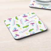 FRIENDS™ Taxis und Wasserfontänen Getränkeuntersetzer (Linke Seite)