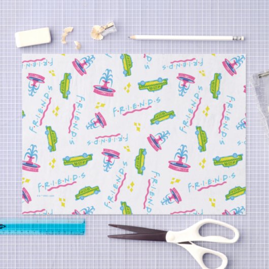 FRIENDS™ Taxis und Wasserfontänen Seidenpapier (Handwerk)