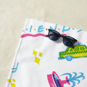 FRIENDS™ Taxis und Wasserfontänen Strandtuch (Beispiel)