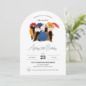 Friends TV Show Themed Customizable Birthday Einladung (Stehend Vorderseite)