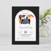 Friends TV Show Themed Customizable Birthday Einladung (Stehend Vorderseite)