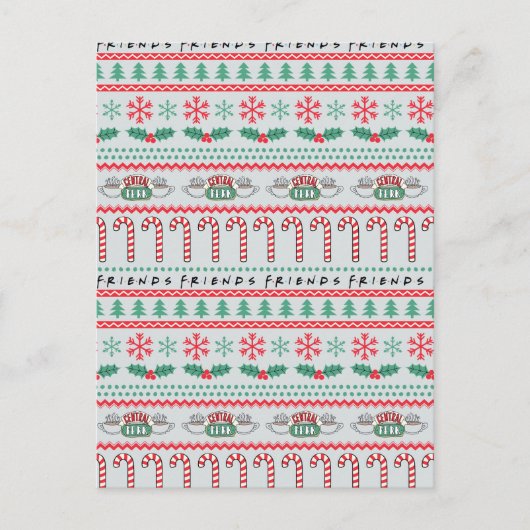 FRIENDS™ | Ugly Sweater Christmas Pattern Einladungspostkarte (Vorderseite)