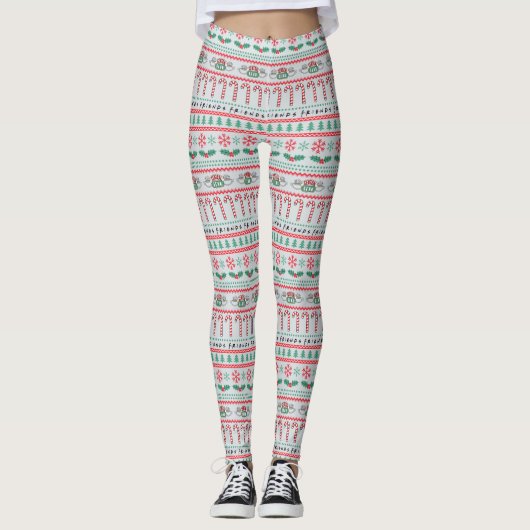 FRIENDS™ | Ugly Sweater Christmas Pattern Leggings (Vorderseite)