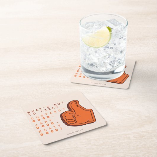 FRIENDS™ | Was soll man nicht mögen? Rechteckiger Pappuntersetzer (Vor Ort)