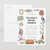 FRIENDS™ Watercolor Icons Brautparty Postkarte (Vorne/Hinten)