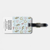 FRIENDS™ Watercolor Icons Muster Gepäckanhänger (Rückseite horizontal)