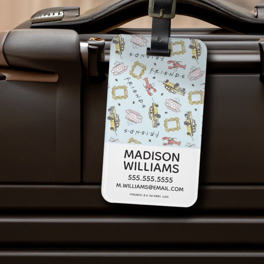 FRIENDS™ Watercolor Icons Muster Gepäckanhänger