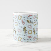 FRIENDS™ Watercolor Icons Muster Jumbo-Tasse (Vorderseite)