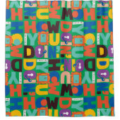 FRIENDS™ | Wie Sie das dynamische Muster machen Duschvorhang (Vorderseite)