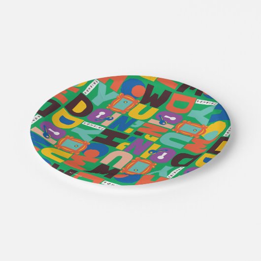 FRIENDS™ | Wie Sie das dynamische Muster machen Pappteller (Schrägansicht)