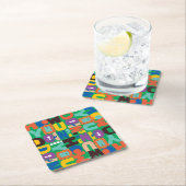 FRIENDS™ | Wie Sie das dynamische Muster machen Rechteckiger Pappuntersetzer (Vor Ort)