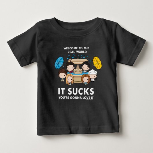 FRIENDS™ | Willkommen im Real World Chibi Baby T-shirt (Vorderseite)