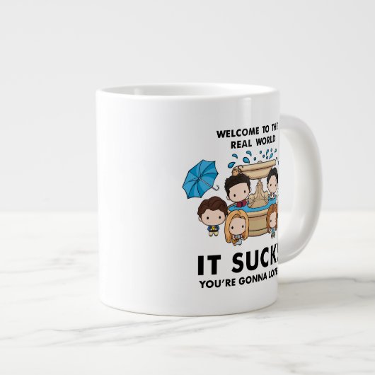 FRIENDS™ | Willkommen im Real World Chibi Jumbo-Tasse (Vorderseite Rechts)