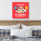 FRIENDS™ | Willkommen im Real World Chibi Leinwanddruck (Insitu (Schlafzimmer))