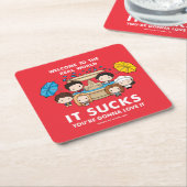 FRIENDS™ | Willkommen im Real World Chibi Rechteckiger Pappuntersetzer (angewinkelt)