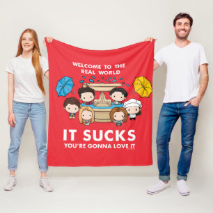 FRIENDS™ Willkommen in der realen Welt Chibi Fleecedecke