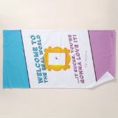 FRIENDS™ | Willkommen in der wirklichen Welt - Pee Strandtuch (Vorderseite)