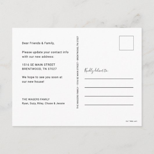 FRIENDS™ | Wir haben uns bewegt Postkarte (Rückseite)