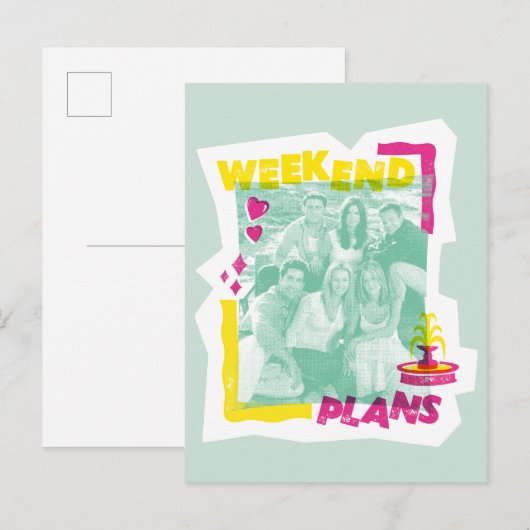 FRIENDS™ | Wochenendpläne Postkarte (Vorne/Hinten)