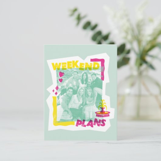 FRIENDS™ | Wochenendpläne Postkarte (Stehend Vorderseite)