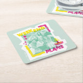 FRIENDS™ | Wochenendpläne Rechteckiger Pappuntersetzer (angewinkelt)