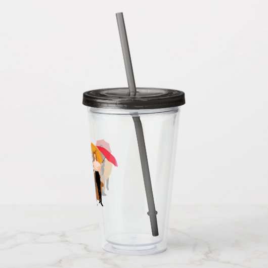 FRIENDS™-Zeichen-Silhouette Acryltrinkbecher (Links)