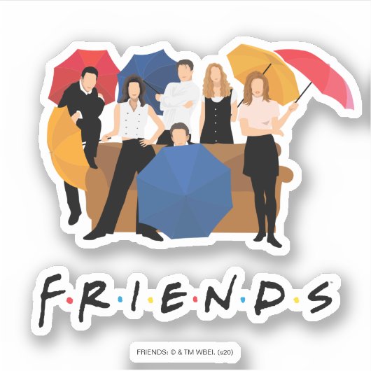 FRIENDS™-Zeichen-Silhouette Aufkleber (Vorderseite)