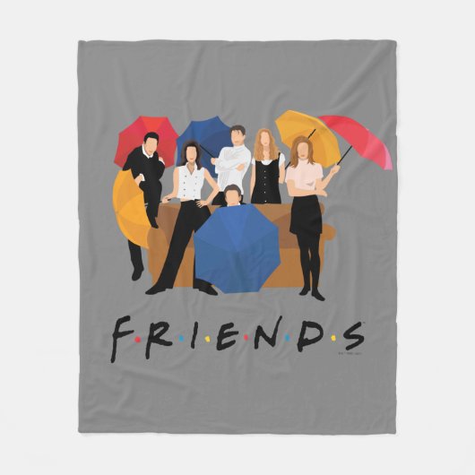 FRIENDS™-Zeichen-Silhouette Fleecedecke (Vorderseite)