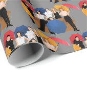 FRIENDS™-Zeichen-Silhouette Geschenkpapier (Rolleneckpunkt)