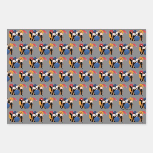 FRIENDS™-Zeichen-Silhouette Geschenkpapier Set (Vorderseite 3)