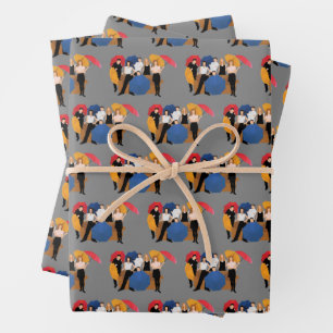 FRIENDS™-Zeichen-Silhouette Geschenkpapier Set