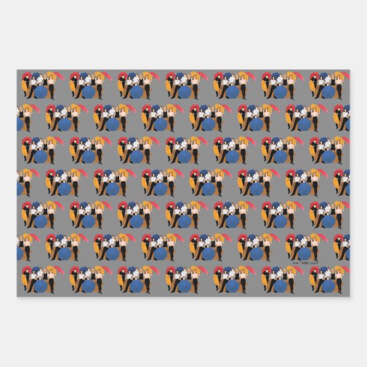 FRIENDS™-Zeichen-Silhouette Geschenkpapier Set (Vorderseite)