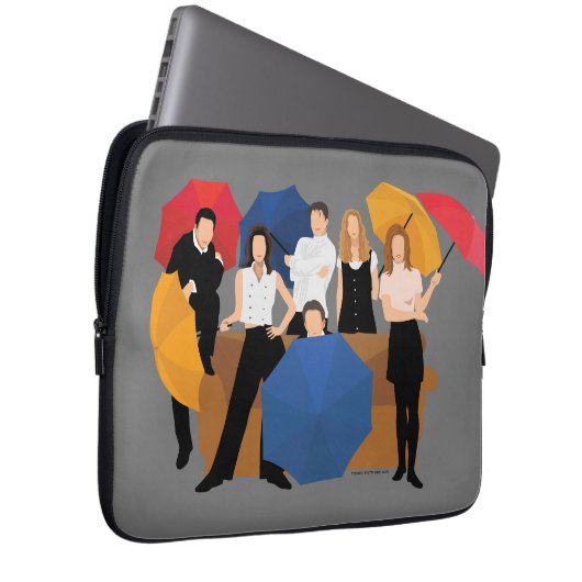 FRIENDS™-Zeichen-Silhouette Laptopschutzhülle (Vorne Rechts)