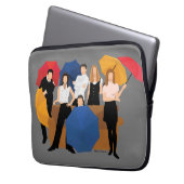FRIENDS™-Zeichen-Silhouette Laptopschutzhülle (Vorderseite Links)