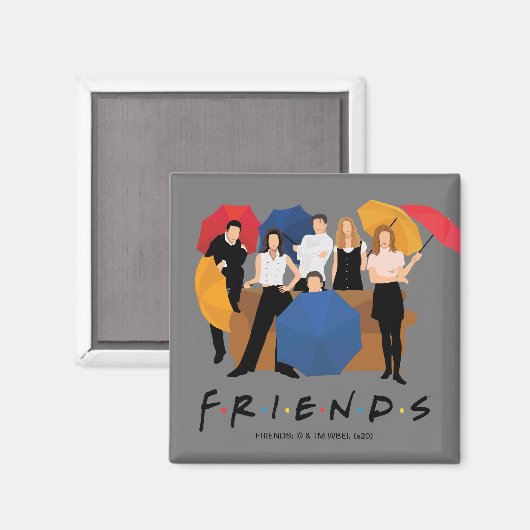 FRIENDS™-Zeichen-Silhouette Magnet (Vorderseite/Rückseite)
