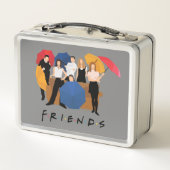FRIENDS™-Zeichen-Silhouette Metall Brotdose (Rückseite)